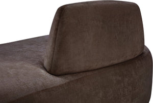 Meridian Furniture Argyle Reversible Chaise Lounge Sofa with Plush Upholstery for Modern Living Room Comfort Brown Chenille Fabric 639Brown-Chaise