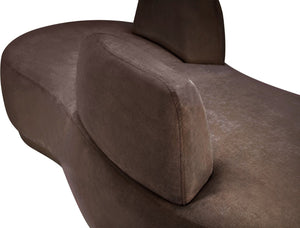 Meridian Furniture Argyle Reversible Chaise Lounge Sofa with Plush Upholstery for Modern Living Room Comfort Brown Chenille Fabric 639Brown-Chaise