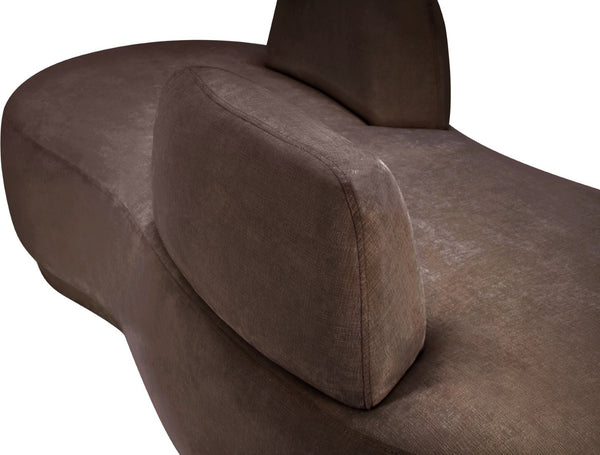 Meridian Furniture Argyle Reversible Chaise Lounge Sofa with Plush Upholstery for Modern Living Room Comfort Brown Chenille Fabric 639Brown-Chaise