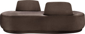 Meridian Furniture Argyle Reversible Chaise Lounge Sofa with Plush Upholstery for Modern Living Room Comfort Brown Chenille Fabric 639Brown-Chaise