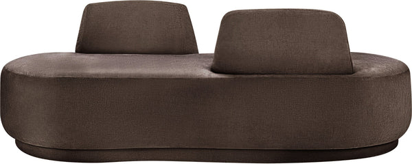 Meridian Furniture Argyle Reversible Chaise Lounge Sofa with Plush Upholstery for Modern Living Room Comfort Brown Chenille Fabric 639Brown-Chaise