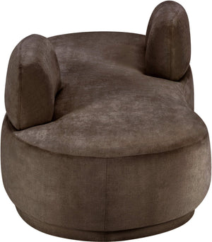 Meridian Furniture Argyle Reversible Chaise Lounge Sofa with Plush Upholstery for Modern Living Room Comfort Brown Chenille Fabric 639Brown-Chaise
