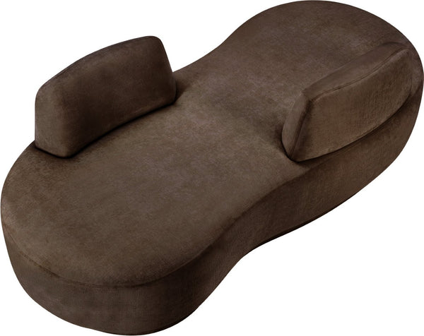 Meridian Furniture Argyle Reversible Chaise Lounge Sofa with Plush Upholstery for Modern Living Room Comfort Brown Chenille Fabric 639Brown-Chaise