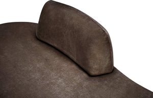Meridian Furniture Argyle Reversible Chaise Lounge Sofa with Plush Upholstery for Modern Living Room Comfort Brown Chenille Fabric 639Brown-Chaise