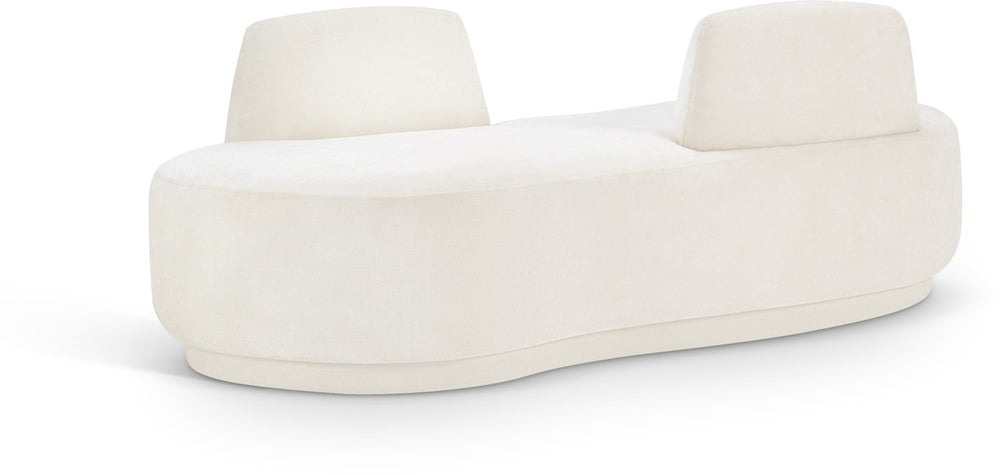 Meridian Furniture Argyle Reversible Chaise Lounge Sofa with Plush Upholstery for Modern Living Room Comfort Cream Chenille Fabric 639Cream-Chaise