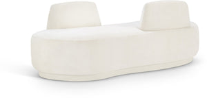 Meridian Furniture Argyle Reversible Chaise Lounge Sofa with Plush Upholstery for Modern Living Room Comfort Cream Chenille Fabric 639Cream-Chaise