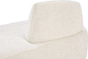 Meridian Furniture Argyle Reversible Chaise Lounge Sofa with Plush Upholstery for Modern Living Room Comfort Cream Chenille Fabric 639Cream-Chaise