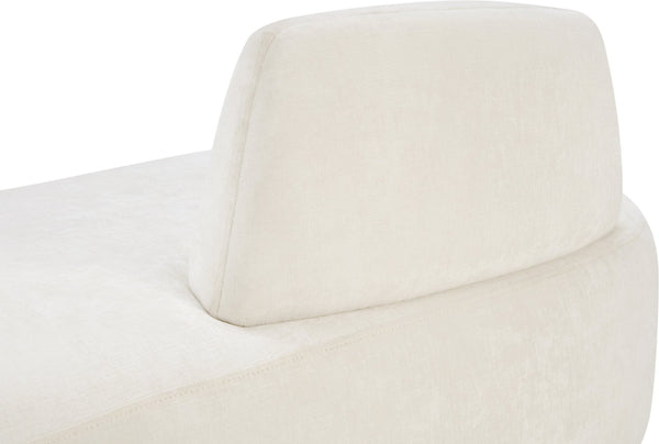 Meridian Furniture Argyle Reversible Chaise Lounge Sofa with Plush Upholstery for Modern Living Room Comfort Cream Chenille Fabric 639Cream-Chaise