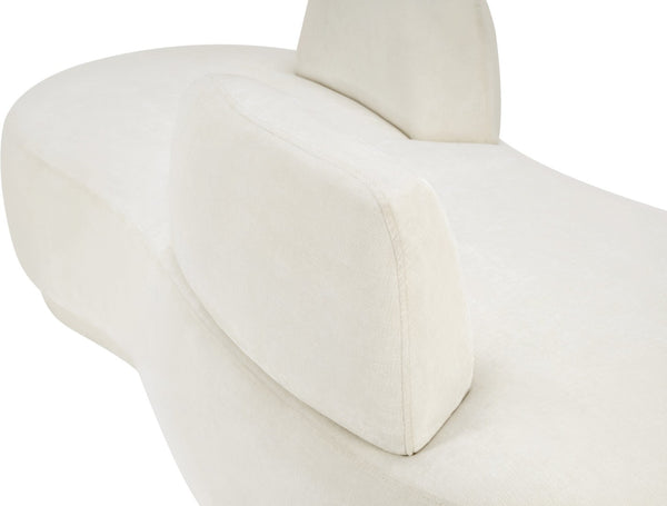 Meridian Furniture Argyle Reversible Chaise Lounge Sofa with Plush Upholstery for Modern Living Room Comfort Cream Chenille Fabric 639Cream-Chaise