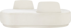 Meridian Furniture Argyle Reversible Chaise Lounge Sofa with Plush Upholstery for Modern Living Room Comfort Cream Chenille Fabric 639Cream-Chaise