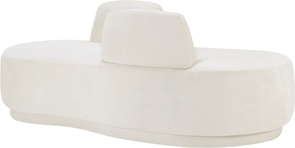 Meridian Furniture Argyle Reversible Chaise Lounge Sofa with Plush Upholstery for Modern Living Room Comfort Cream Chenille Fabric 639Cream-Chaise