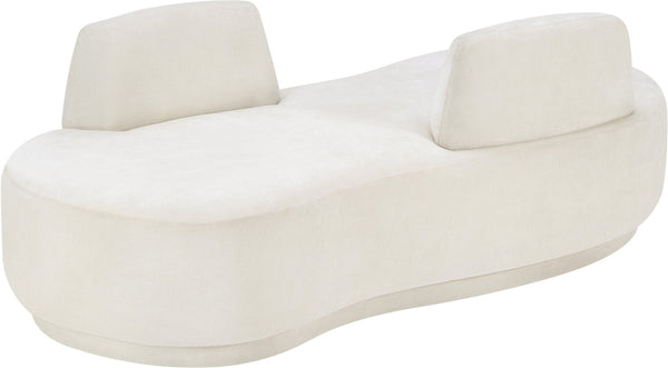 Meridian Furniture Argyle Reversible Chaise Lounge Sofa with Plush Upholstery for Modern Living Room Comfort Cream Chenille Fabric 639Cream-Chaise