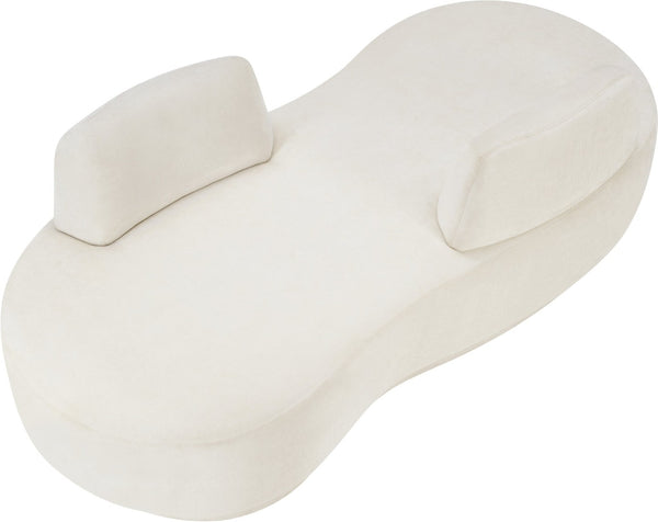 Meridian Furniture Argyle Reversible Chaise Lounge Sofa with Plush Upholstery for Modern Living Room Comfort Cream Chenille Fabric 639Cream-Chaise