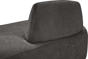 Meridian Furniture Argyle Reversible Chaise Lounge Sofa with Plush Upholstery for Modern Living Room Comfort Grey Chenille Fabric 639Grey-Chaise