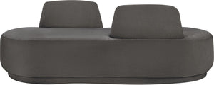 Meridian Furniture Argyle Reversible Chaise Lounge Sofa with Plush Upholstery for Modern Living Room Comfort Grey Chenille Fabric 639Grey-Chaise
