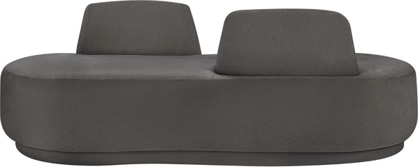 Meridian Furniture Argyle Reversible Chaise Lounge Sofa with Plush Upholstery for Modern Living Room Comfort Grey Chenille Fabric 639Grey-Chaise