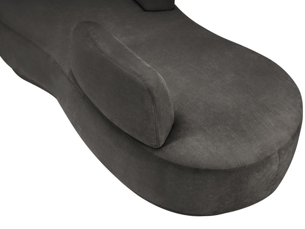 Meridian Furniture Argyle Reversible Chaise Lounge Sofa with Plush Upholstery for Modern Living Room Comfort Grey Chenille Fabric 639Grey-Chaise