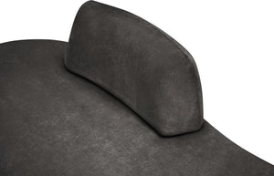 Meridian Furniture Argyle Reversible Chaise Lounge Sofa with Plush Upholstery for Modern Living Room Comfort Grey Chenille Fabric 639Grey-Chaise