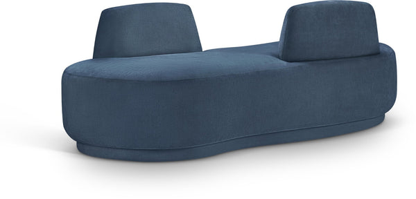 Meridian Furniture Argyle Reversible Chaise Lounge Sofa with Plush Upholstery for Modern Living Room Comfort Light Blue Chenille Fabric 639LtBlu-Chaise