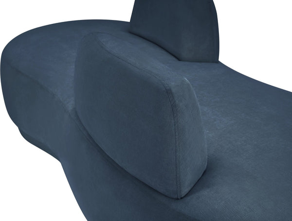 Meridian Furniture Argyle Reversible Chaise Lounge Sofa with Plush Upholstery for Modern Living Room Comfort Light Blue Chenille Fabric 639LtBlu-Chaise