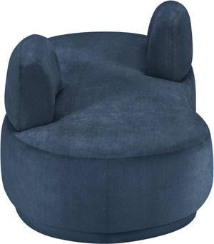 Meridian Furniture Argyle Reversible Chaise Lounge Sofa with Plush Upholstery for Modern Living Room Comfort Light Blue Chenille Fabric 639LtBlu-Chaise