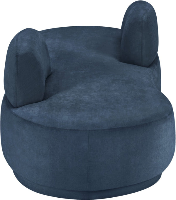 Meridian Furniture Argyle Reversible Chaise Lounge Sofa with Plush Upholstery for Modern Living Room Comfort Light Blue Chenille Fabric 639LtBlu-Chaise