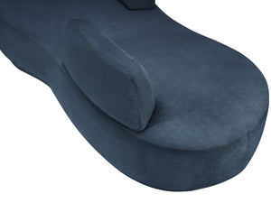 Meridian Furniture Argyle Reversible Chaise Lounge Sofa with Plush Upholstery for Modern Living Room Comfort Light Blue Chenille Fabric 639LtBlu-Chaise