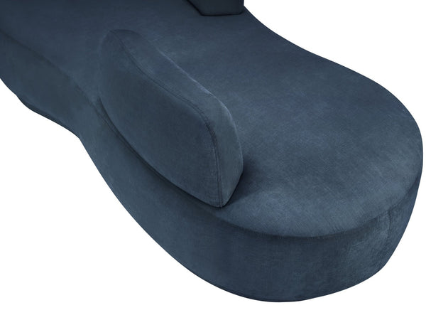 Meridian Furniture Argyle Reversible Chaise Lounge Sofa with Plush Upholstery for Modern Living Room Comfort Light Blue Chenille Fabric 639LtBlu-Chaise