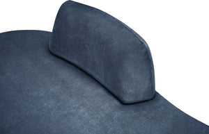 Meridian Furniture Argyle Reversible Chaise Lounge Sofa with Plush Upholstery for Modern Living Room Comfort Light Blue Chenille Fabric 639LtBlu-Chaise