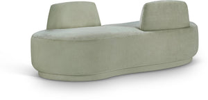 Meridian Furniture Argyle Reversible Chaise Lounge Sofa with Plush Upholstery for Modern Living Room Comfort Mint Chenille Fabric 639Mint-Chaise