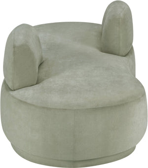 Meridian Furniture Argyle Reversible Chaise Lounge Sofa with Plush Upholstery for Modern Living Room Comfort Mint Chenille Fabric 639Mint-Chaise
