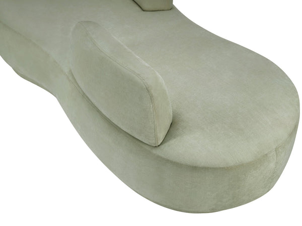Meridian Furniture Argyle Reversible Chaise Lounge Sofa with Plush Upholstery for Modern Living Room Comfort Mint Chenille Fabric 639Mint-Chaise
