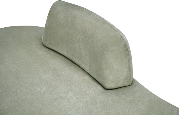 Meridian Furniture Argyle Reversible Chaise Lounge Sofa with Plush Upholstery for Modern Living Room Comfort Mint Chenille Fabric 639Mint-Chaise