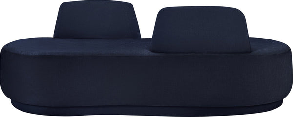 Meridian Furniture Argyle Reversible Chaise Lounge Sofa with Plush Upholstery for Modern Living Room Comfort Navy Chenille Fabric 639Navy-Chaise