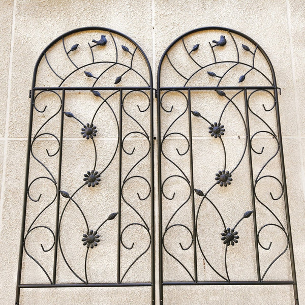 English Elm 4 Pack Tall Steel Garden Trellises Rustproof Powder Coated Climbing Plant Support Outdoor W1586P243845