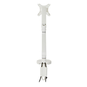 OSP Home Furnishings Single Monitor Arm with Gas Lift and Full Articulation for Ergonomic Desk Setup White A2MAS1730-WH