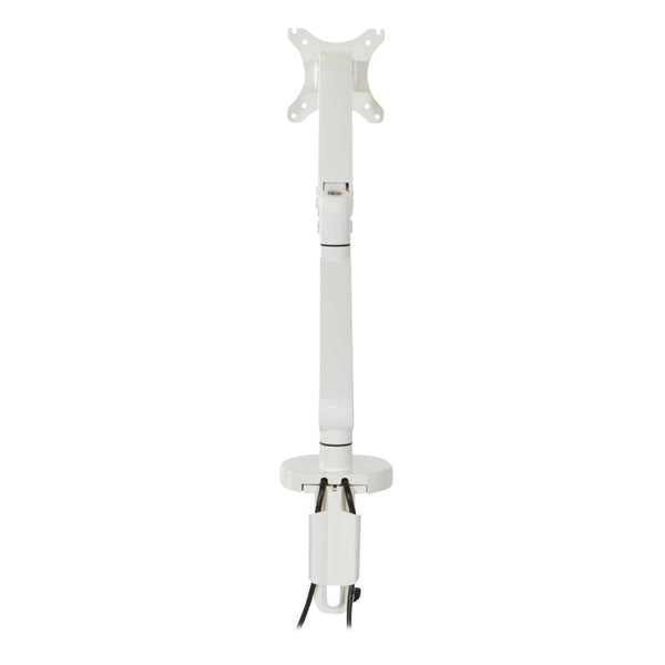 OSP Home Furnishings Single Monitor Arm with Gas Lift and Full Articulation for Ergonomic Desk Setup White A2MAS1730-WH
