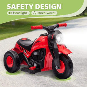 English Elm Qaba 6v Toddler Electric Motorbike with Bubble Machine Led Light and Music Red W2225P249813