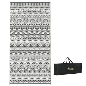 English Elm Outsunny Reversible Polypropylene Outdoor Rug Geometric Waterproof Mat for Camping Decks W2225P174555