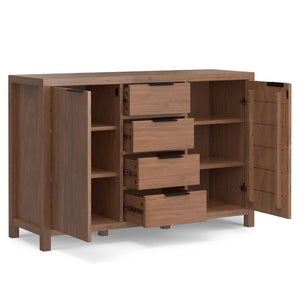 English Elm Hollander Solid Wood Buffet Sideboard with Drawers and Cabinets for Dining Rooms B136P439011