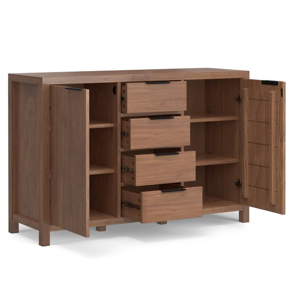 English Elm Hollander Solid Wood Buffet Sideboard with Drawers and Cabinets for Dining Rooms B136P439011