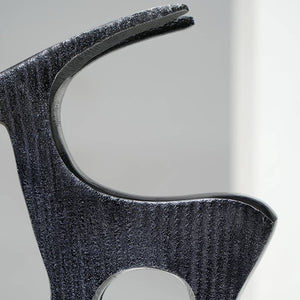 English Elm Black Ribbed Deer Sculpture - Modern Aluminum Table Décor For Eclectic And Minimalist Spaces B346P336932