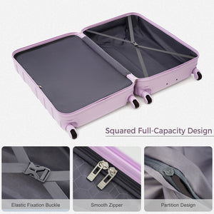 English Elm Luggage Sets 3 Piece Abs Hardshell Spinner Suitcase with Tsa Lock Lightweight Travel N726P203164B