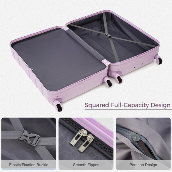English Elm Luggage Sets 3 Piece Abs Hardshell Spinner Suitcase with Tsa Lock Lightweight Travel N726P203164B