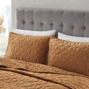 English Elm 3 Madison Park Harper Velvet Quilt Set Full/Queen with Antimicrobial Finish, Geometric Quilted Texture Rust 17.72 L x 16.14 W x 7.09 H B03597648