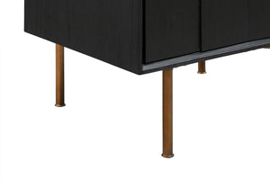English Elm Carnaby Solid Oak Two Drawer Nightstand with Bronze Hardware for Modern Bedrooms B2736P464908