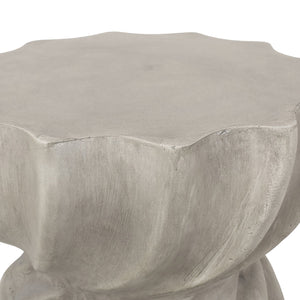 English Elm Christopher Knight Home® - CANIS Grey Side Table – Magnesium Oxide Concrete Outdoor End Table with Sunburst Top & Hourglass Shape 69458.00CONRT
