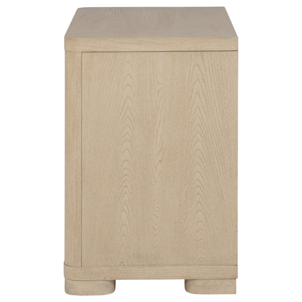 English Elm Mirador Elm Veneer 2-drawer Nightstand with Felt-lined Storage and Cord Management B062P447744