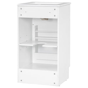 English Elm [video] Compact Sage Green Bathroom Vanity with Ceramic Sink Soft Close Cabinet White N759P237932K