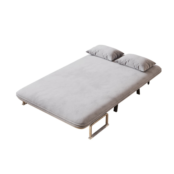 English Elm 39″ Convertible Chair Bed with Adjustable Backrest & Pillow, Steel-Frame Sleeper Chair for Small Spaces Comfortable Multifunctional Lounge Sofa LIGHT GREY W1767P192812